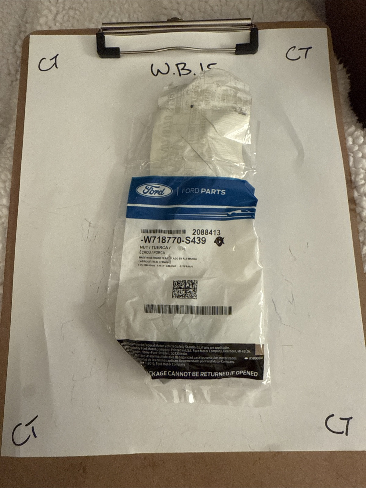(1) Genuine Ford Lower Shield Nut W718770-S439 Sold Individually