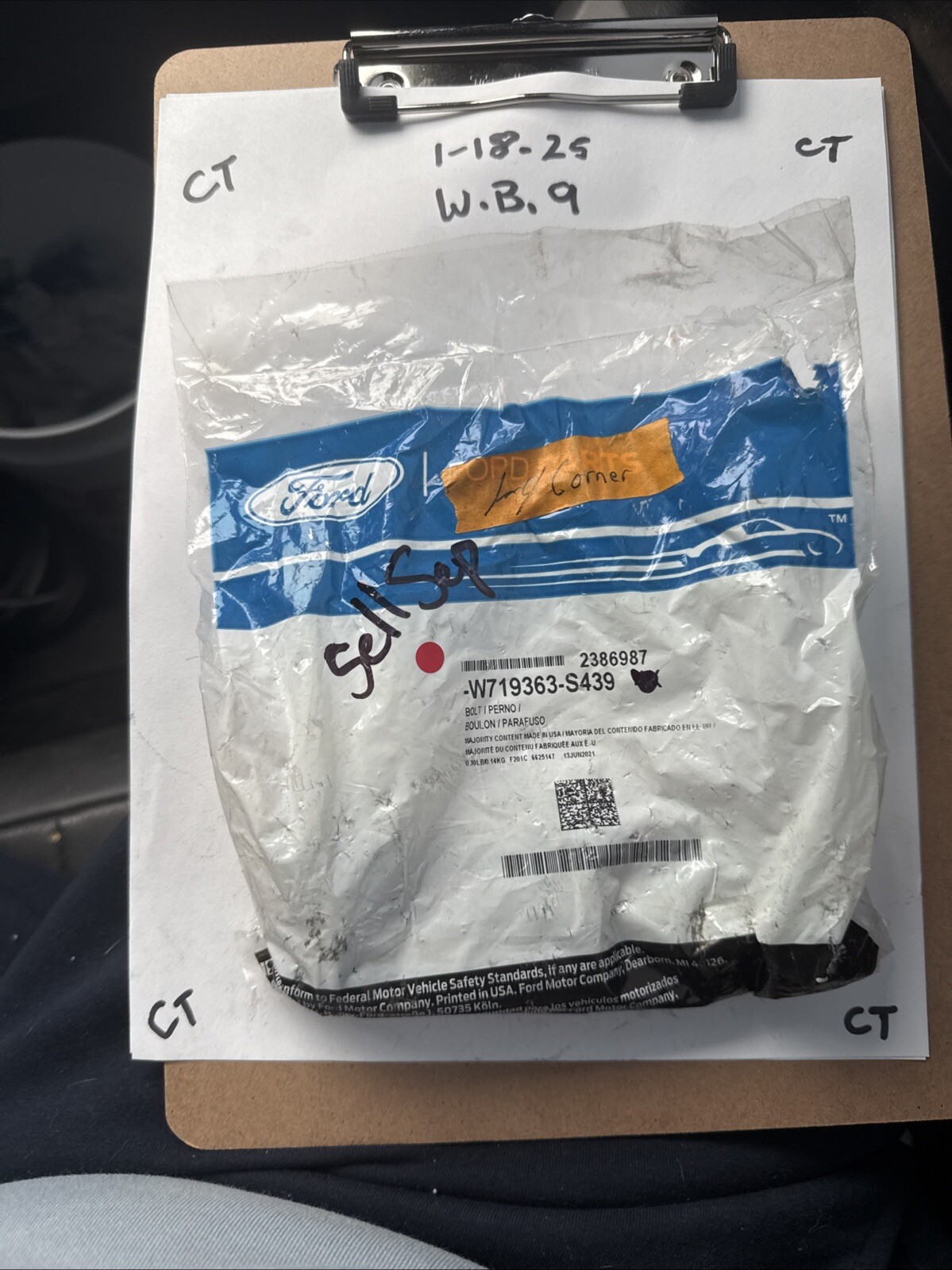 (1) Genuine Ford Oe Bolt W719363-S439 Sell Individually