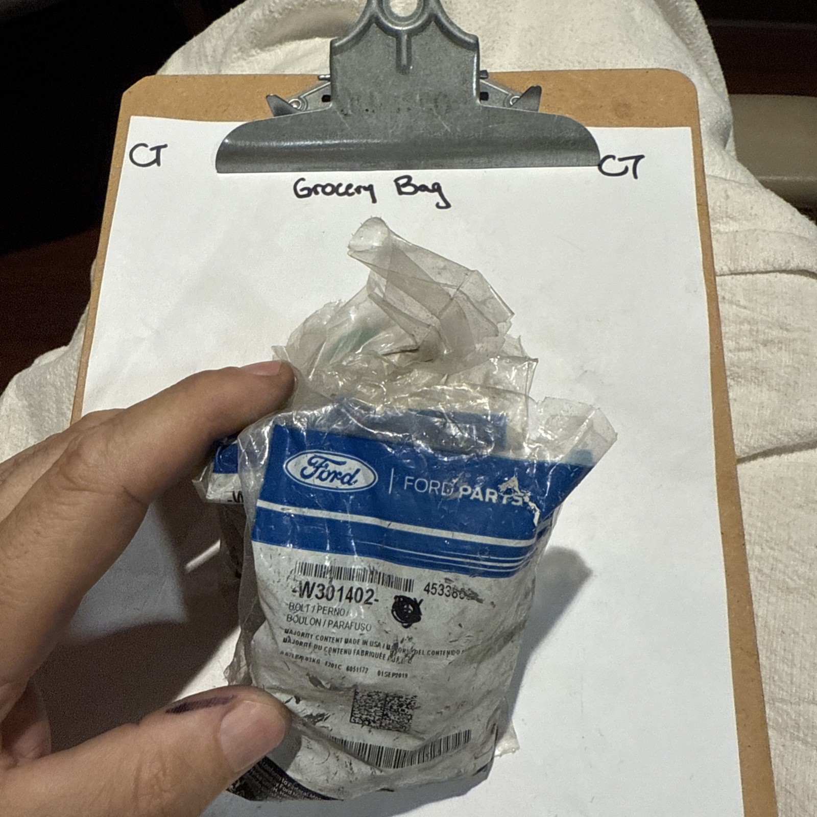 (1) NEW OEM Ford Misc Hardware Bolts Genuine Ford W301402 Sold Individually