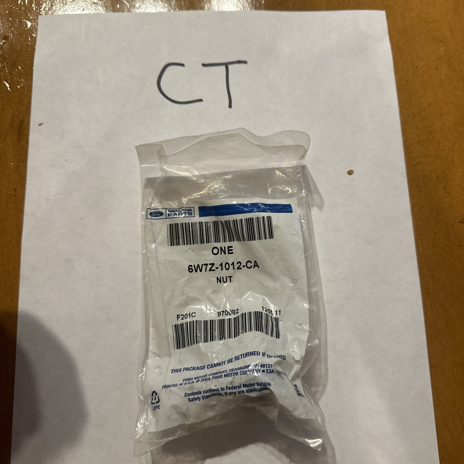 1 OEM Ford 6W7Z-1012-CA 1/2"-20 Wheel Lug Nuts Mustang Crown Vic Marauder