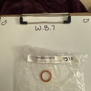 (1) Suzuki GASKET 16X22X2 09168-16002 OEM NEW