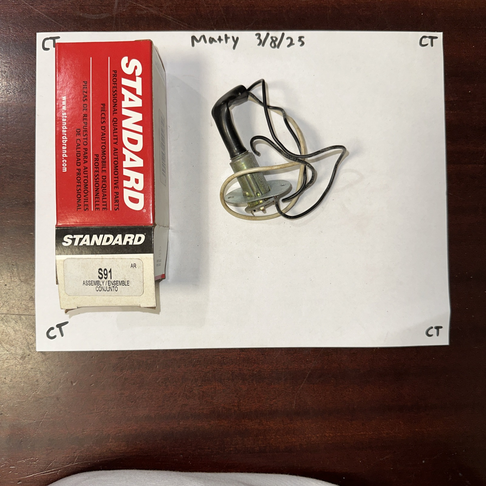 (1) Tail & Parking Light Bulb Socket Standard S-91 Lamp Pigtail Repair Assembly