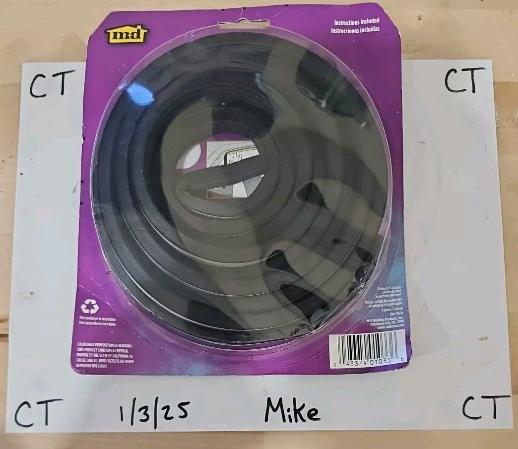 10 Feet / 10' ~ All Climate Marine / Automotive Rubber Weatherseal ~ Black