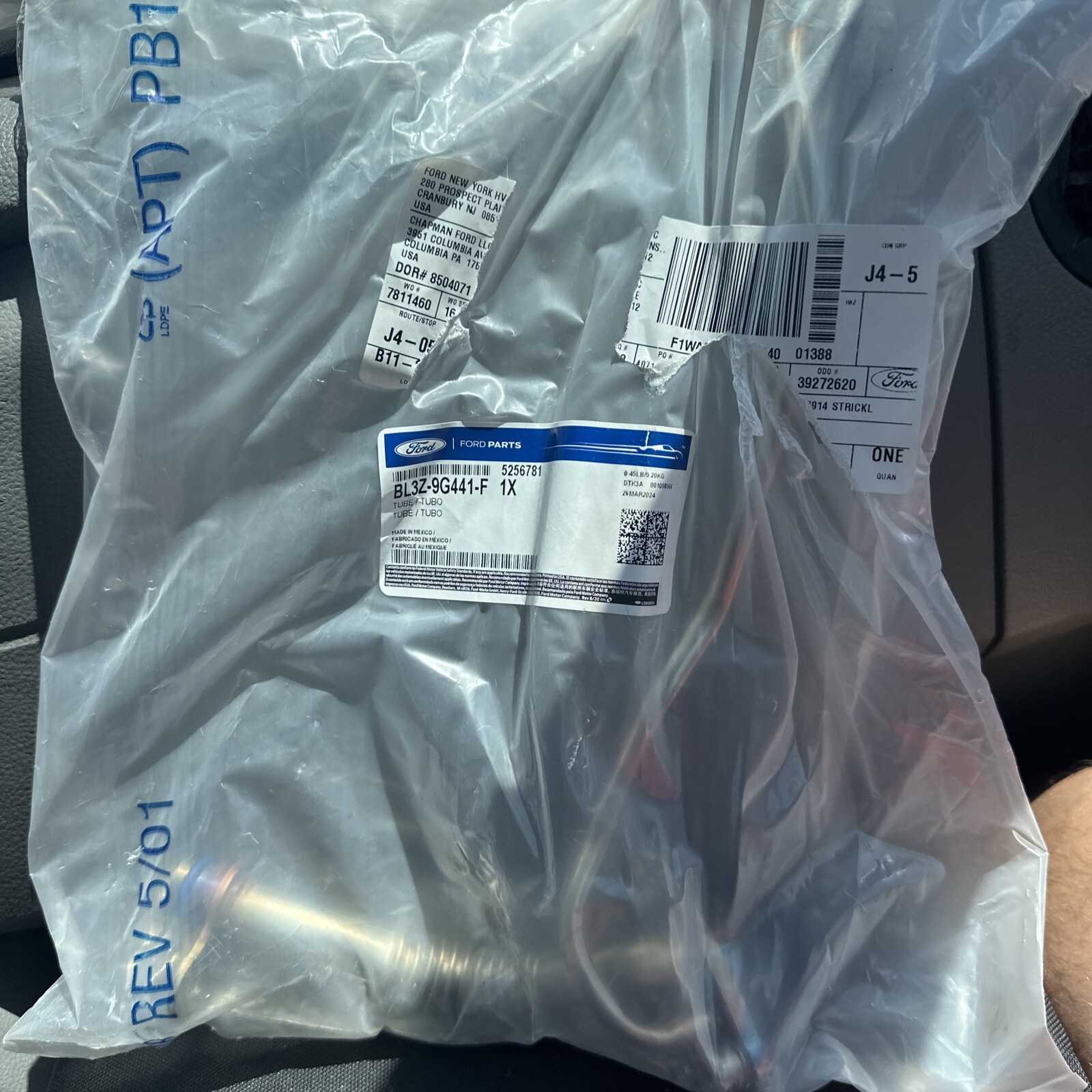 11-16 3.5L Ford Motorcraft OEM Turbo Oil Drain Tube BL3Z-9G441-F (3923)