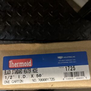 1/2" (12.7mm) ID THERMOID 1725 Black Heater Hose Sold In 5' Lengths