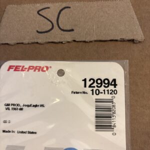 12994 Fel-Pro Engine Coolant Outlet Gasket NOS GM Jeep Eagle V6 V8 1961-88