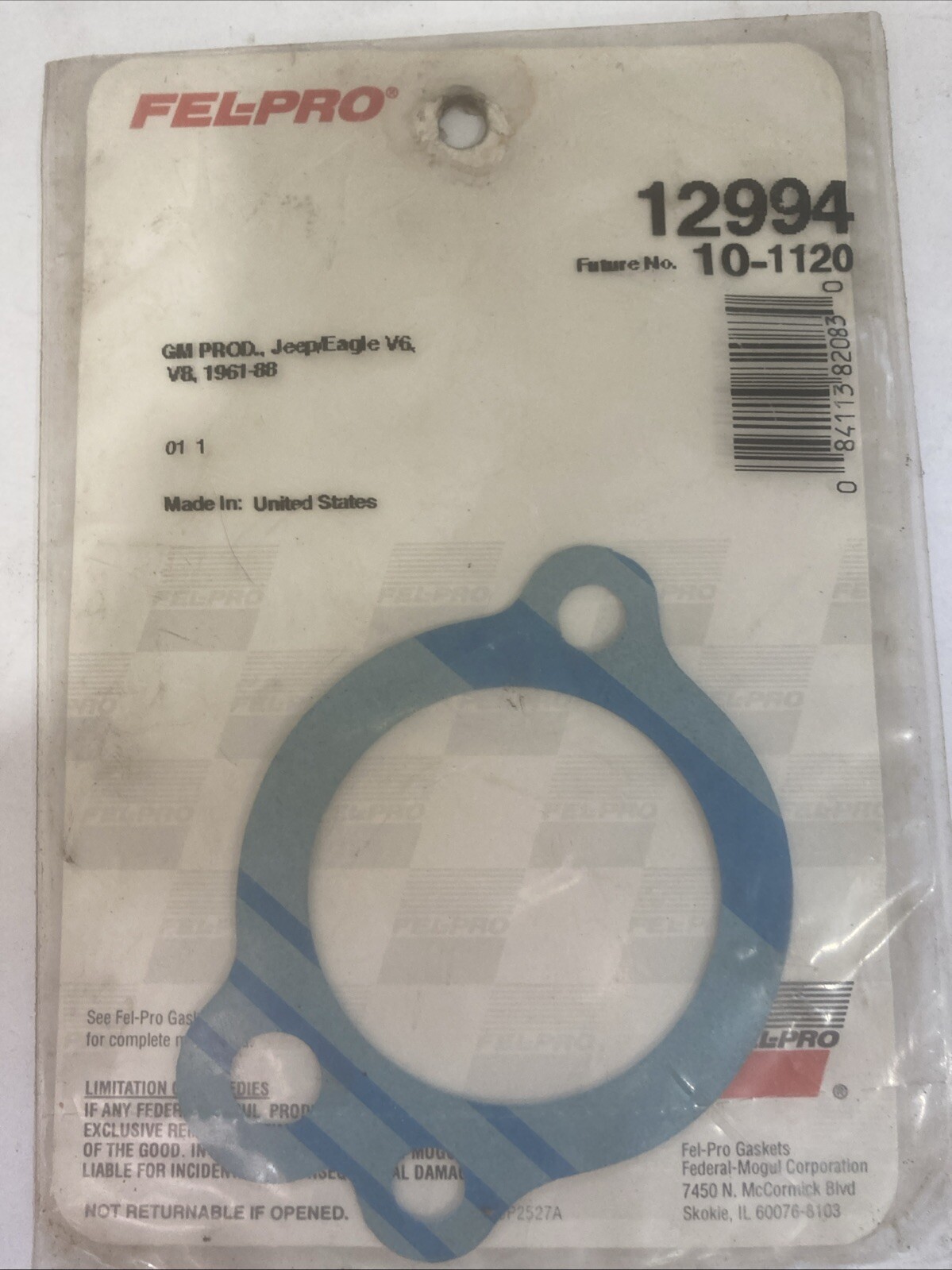 12994 Fel-pro Engine Coolant Outlet Gasket Made In USA 10-1120 - Image 3