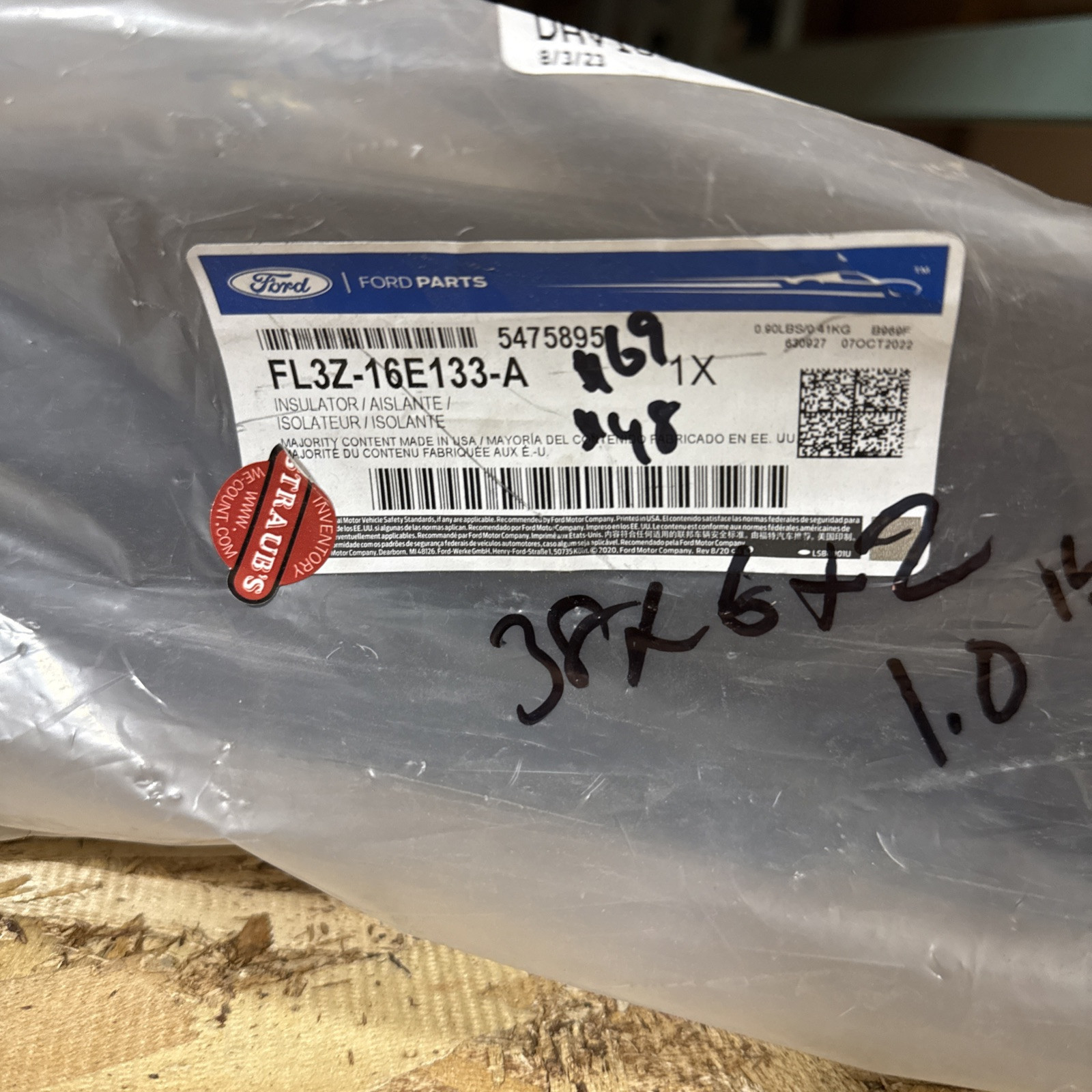 15-19 FORD F-150/F150 FRONT LEFT/DRIVER FENDER FOAM INSULATOR P/N FL3Z-16E133-A - Image 3