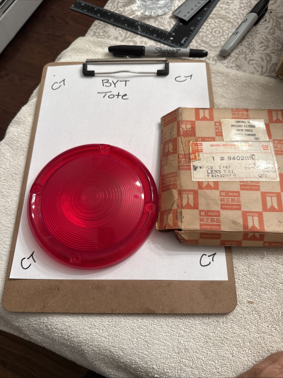 1972 – 1980 Chevrolet Pickup Right or Left Hand Tail Light Lens GM # 94021111