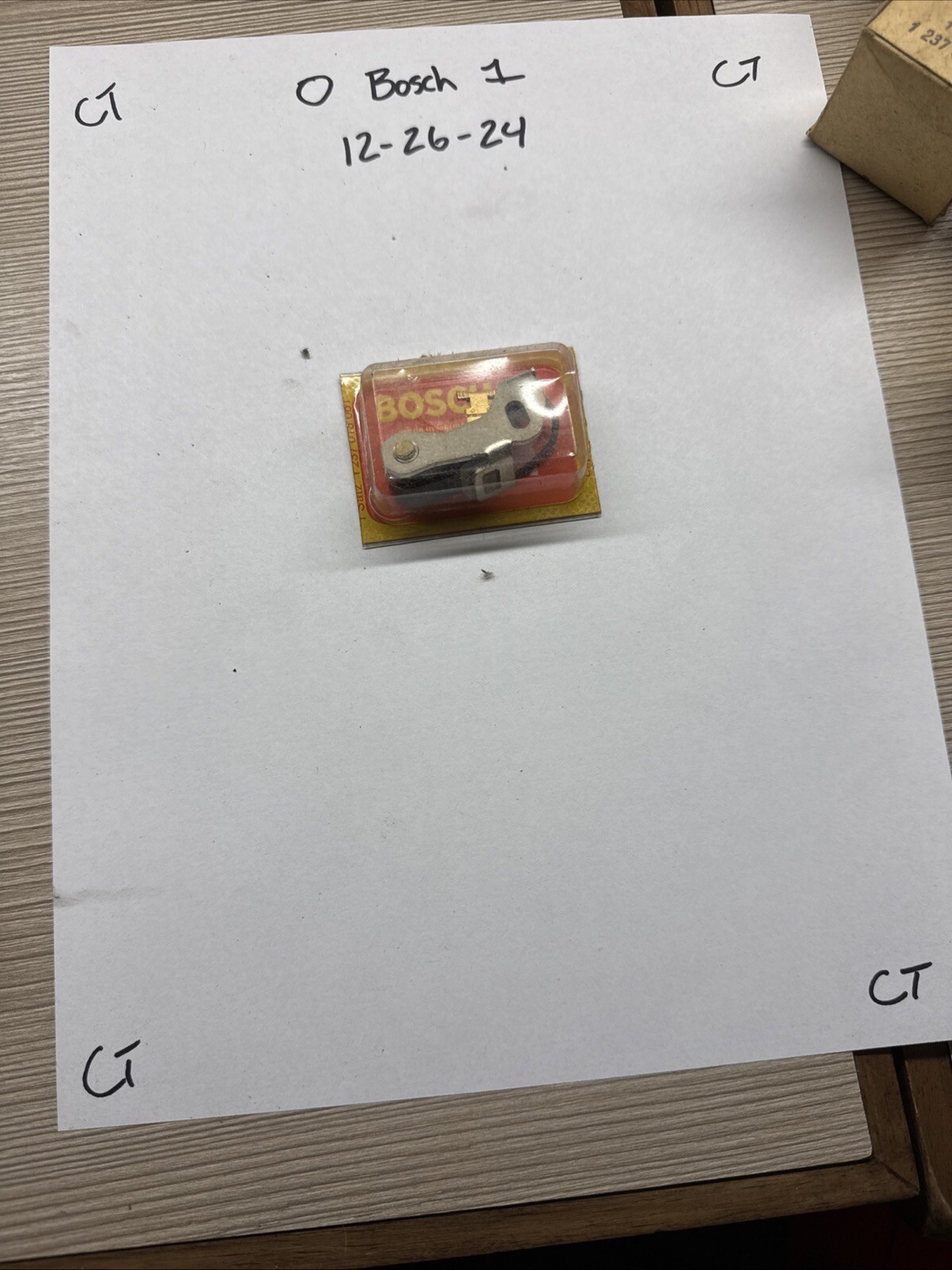 1972-73 PORSCHE 911 IGNITION CONTACT POINTS SET BOSCH 01017 NOS 1237013061