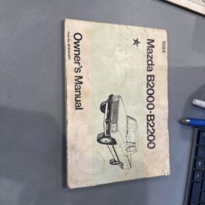 1984 Mazda B2000 B2200 Truck Owner's Manual
