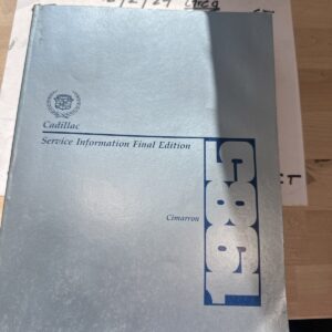 1985 Cadillac Cimarron Service Repair Manual