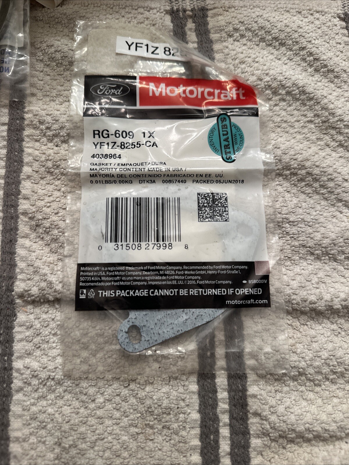 1986-2007 Ford OEM Thermostat Gasket OEM (YF1Z-8255-CA)