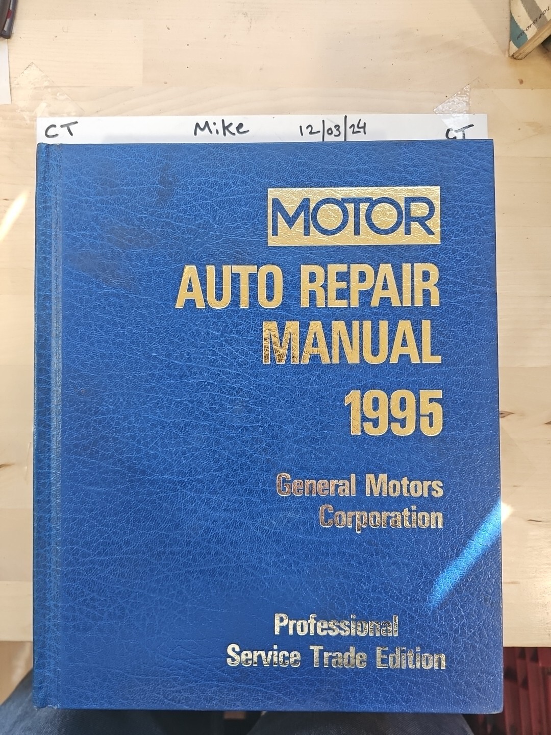 1998 MOTOR AUTO REPAIR MANUAL 1995 GENERAL MOTORS CORP VOLUME 1
