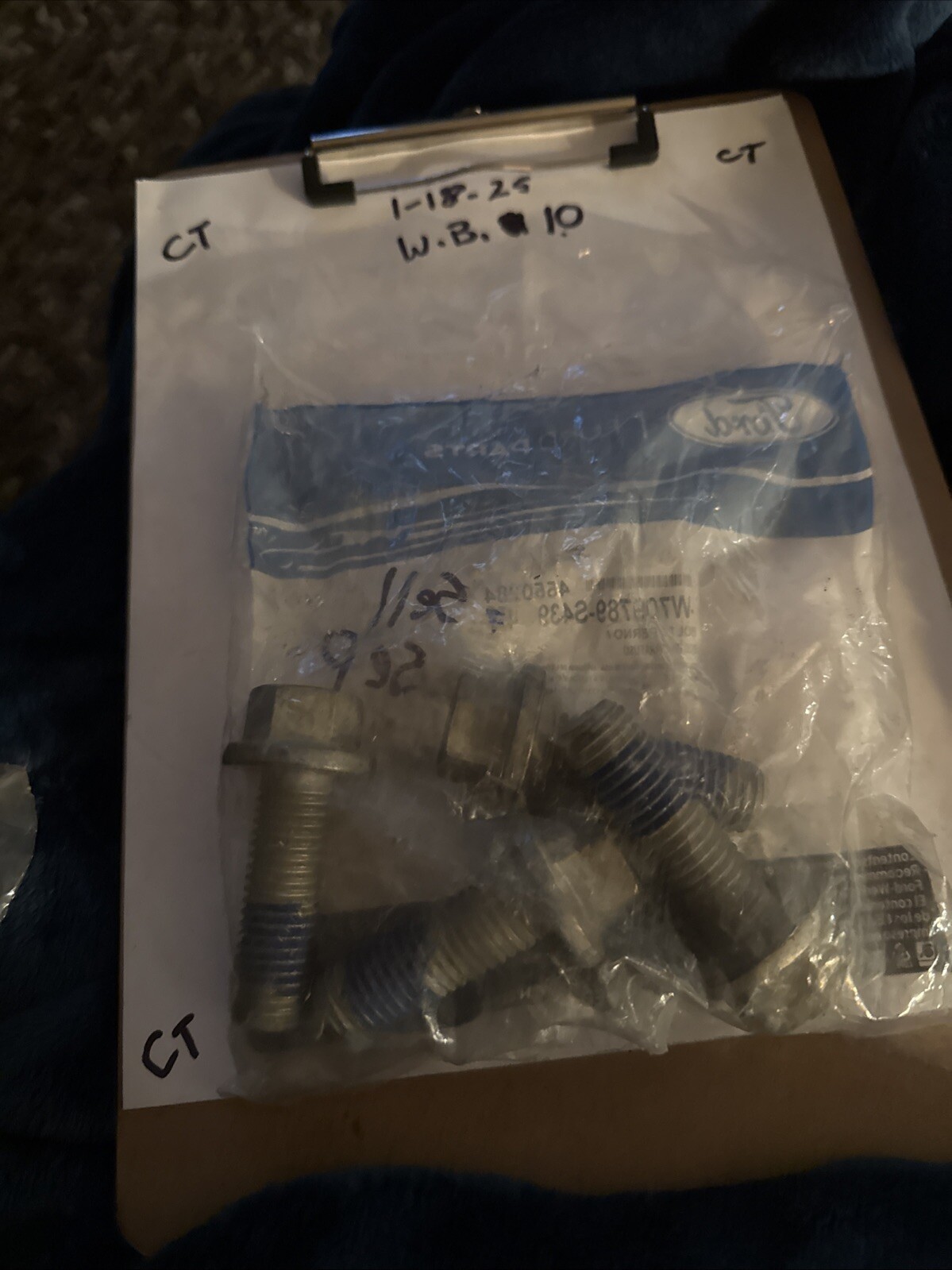 (1)Disc Brake Caliper Bracket Mounting Bolt FORD W709789-S439 Sold Individually - Image 3