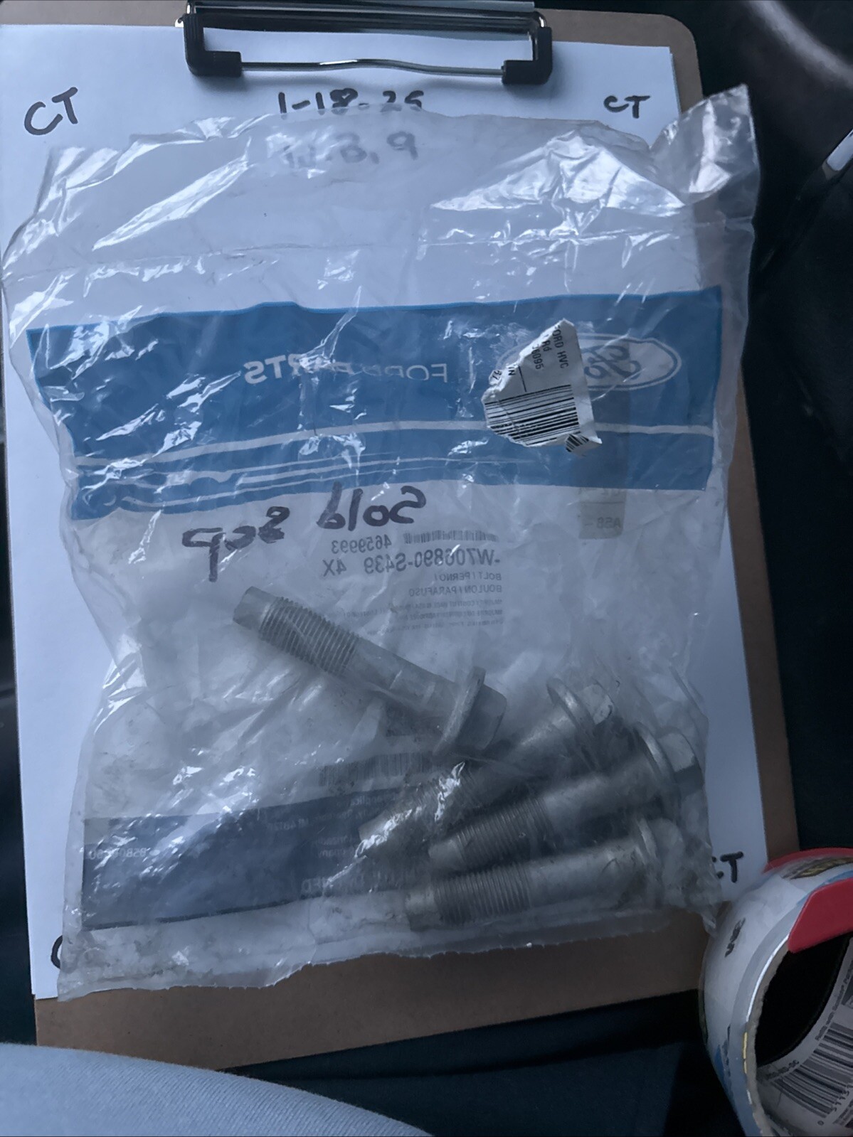 1x Genuine OEM Ford Hub & Bearing Mount Bolt W706890S439 Sold Individually - Image 3