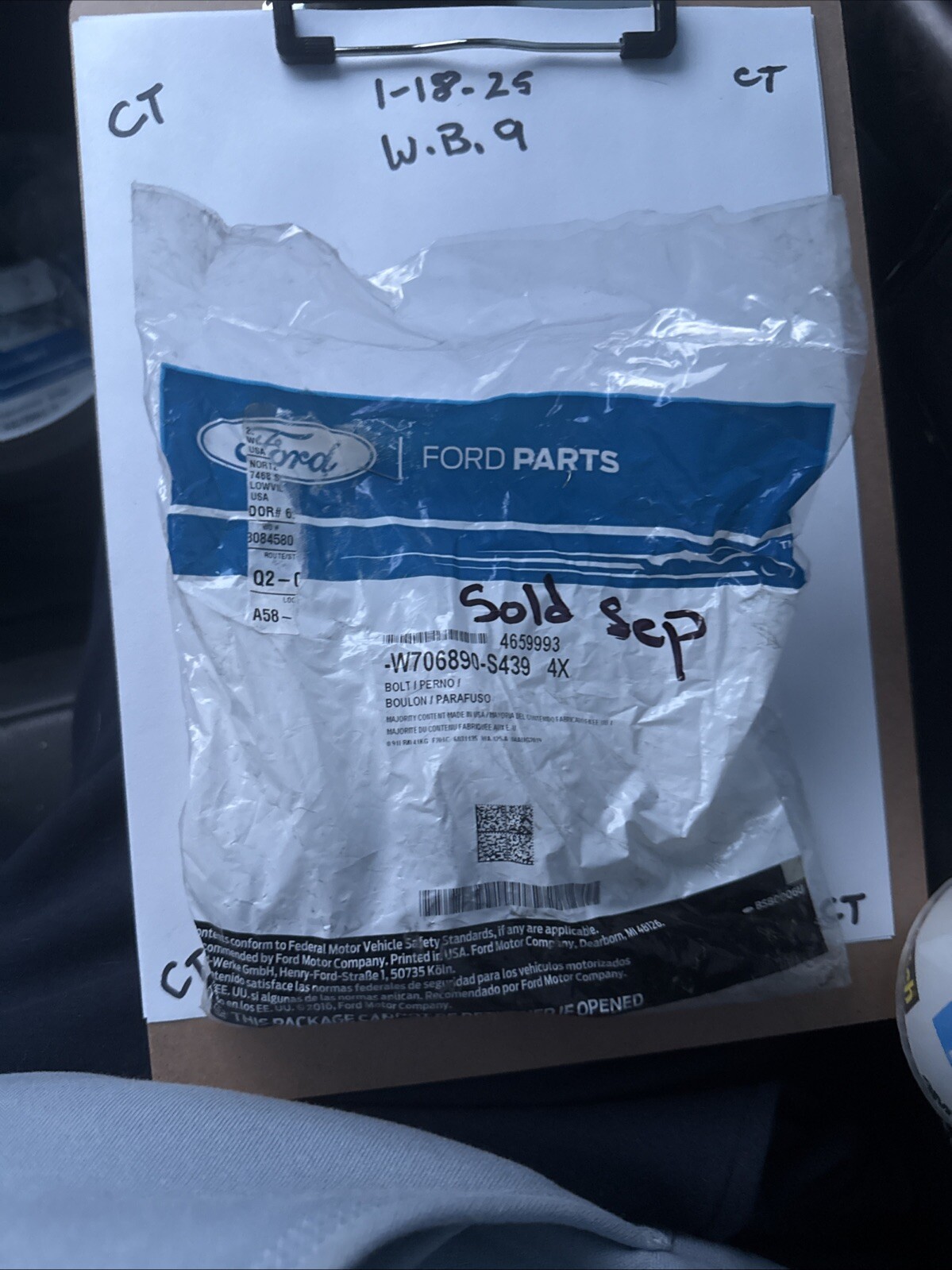 1x Genuine OEM Ford Hub & Bearing Mount Bolt W706890S439 Sold Individually