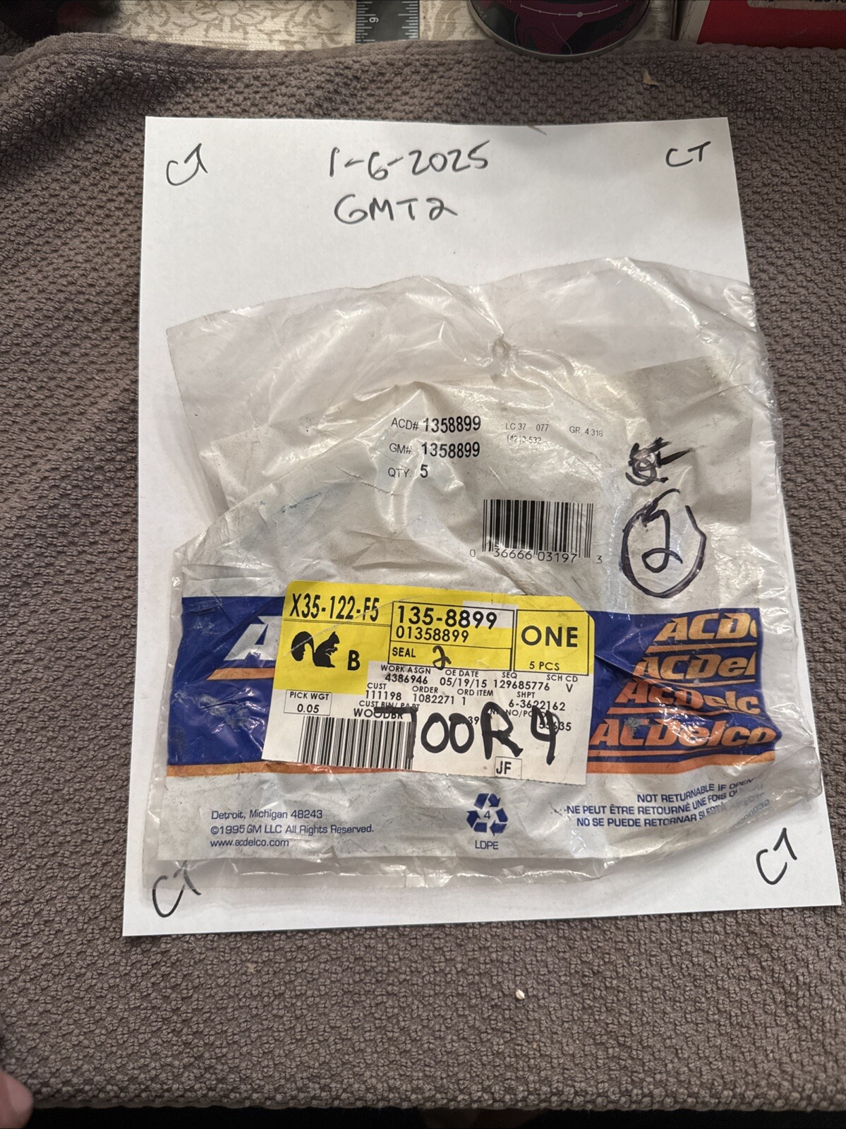 (2) NEW GENUINE ACDELCO 1358899 Auto Transmission Case Extension Seals 1982-1997