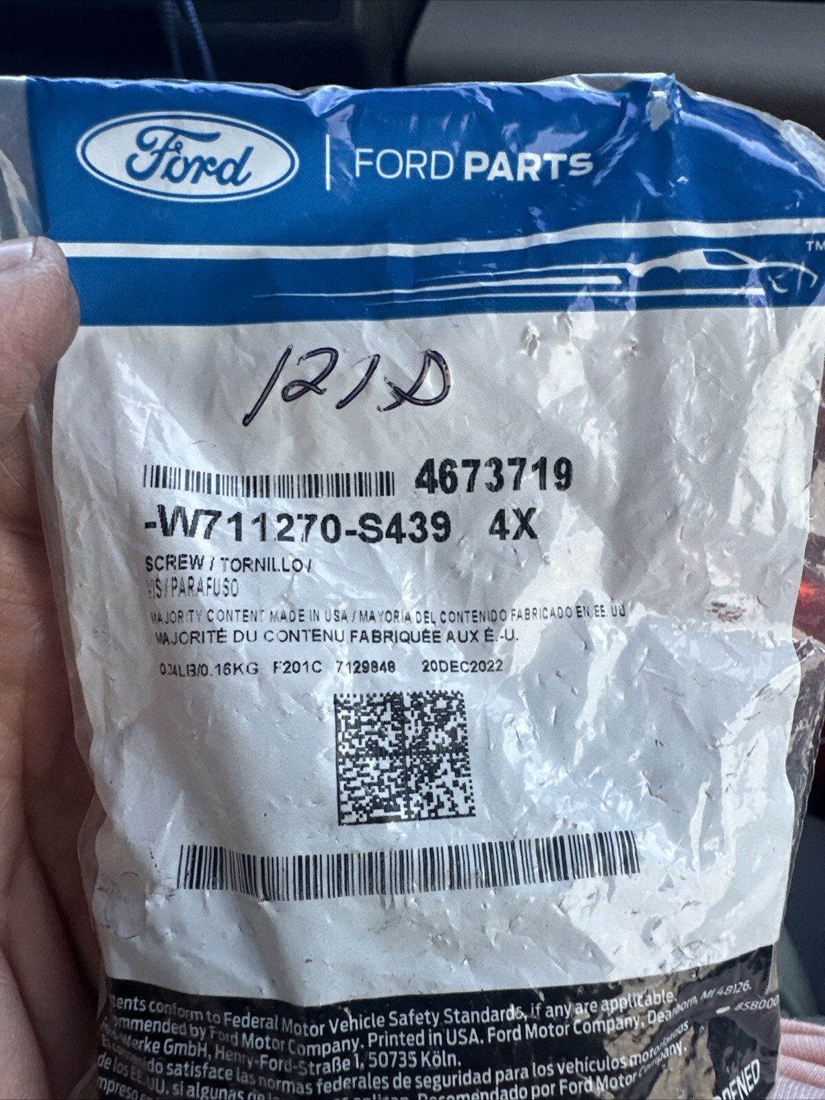 2010-2019 FLEX MKT SUSPENSION CROSS-MEMBER SCREW GENUINE OEM NEW W711270S439 (4)