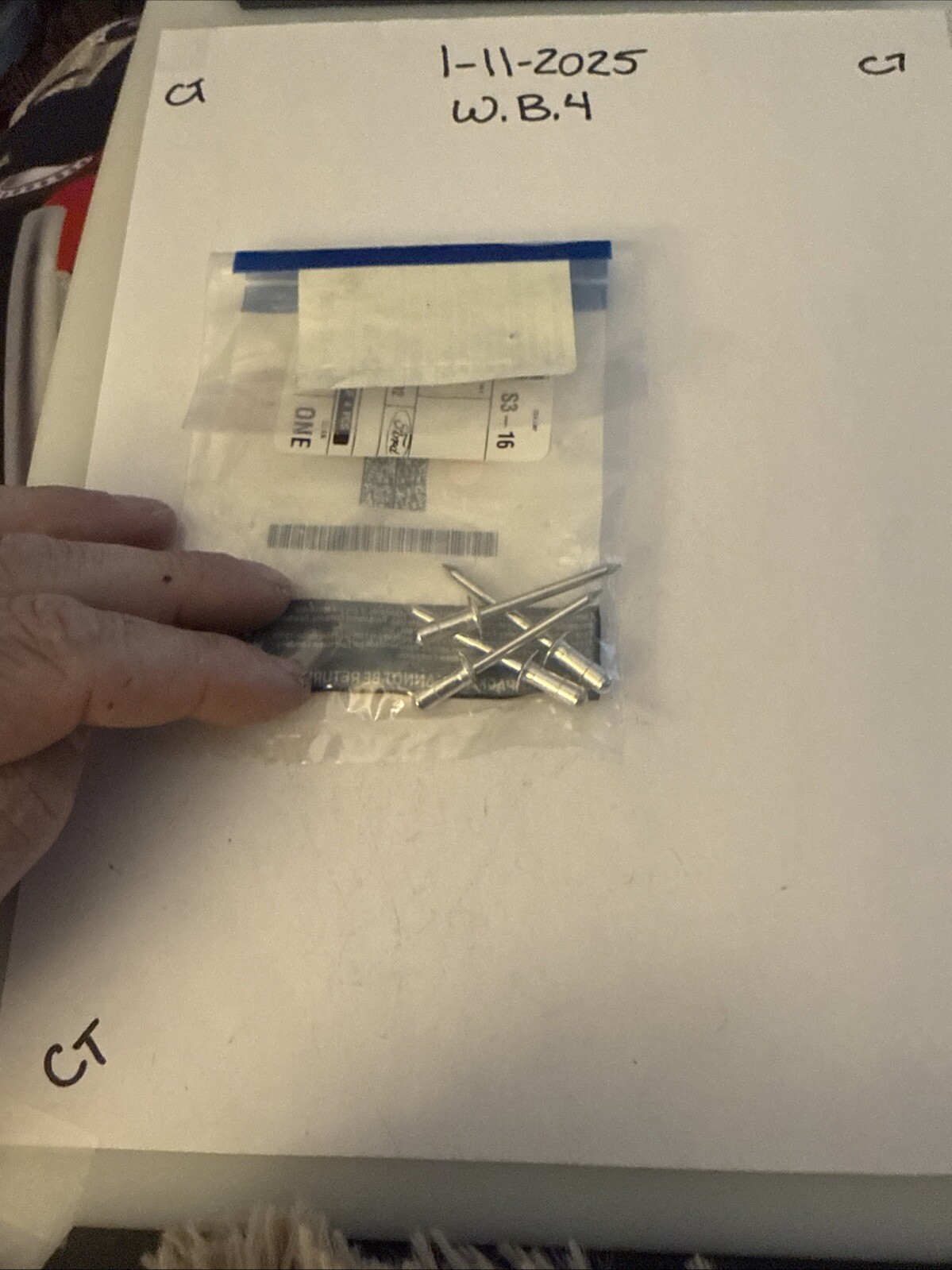 (4) Genuine Ford Door Interior Trim Panel Rivet -W710418-S900 - Image 3