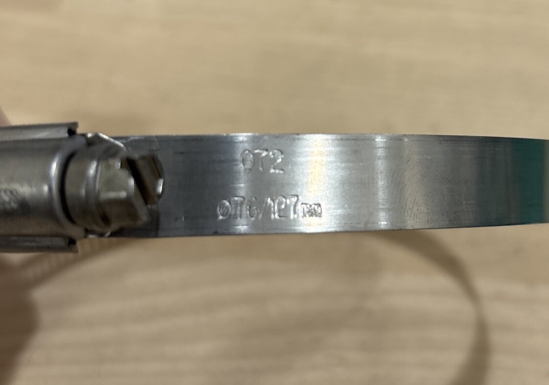 #72 Stainless Steel 5" Hose Clamp ALL 300 STAINLESS STEEL 76/127mm - Image 3