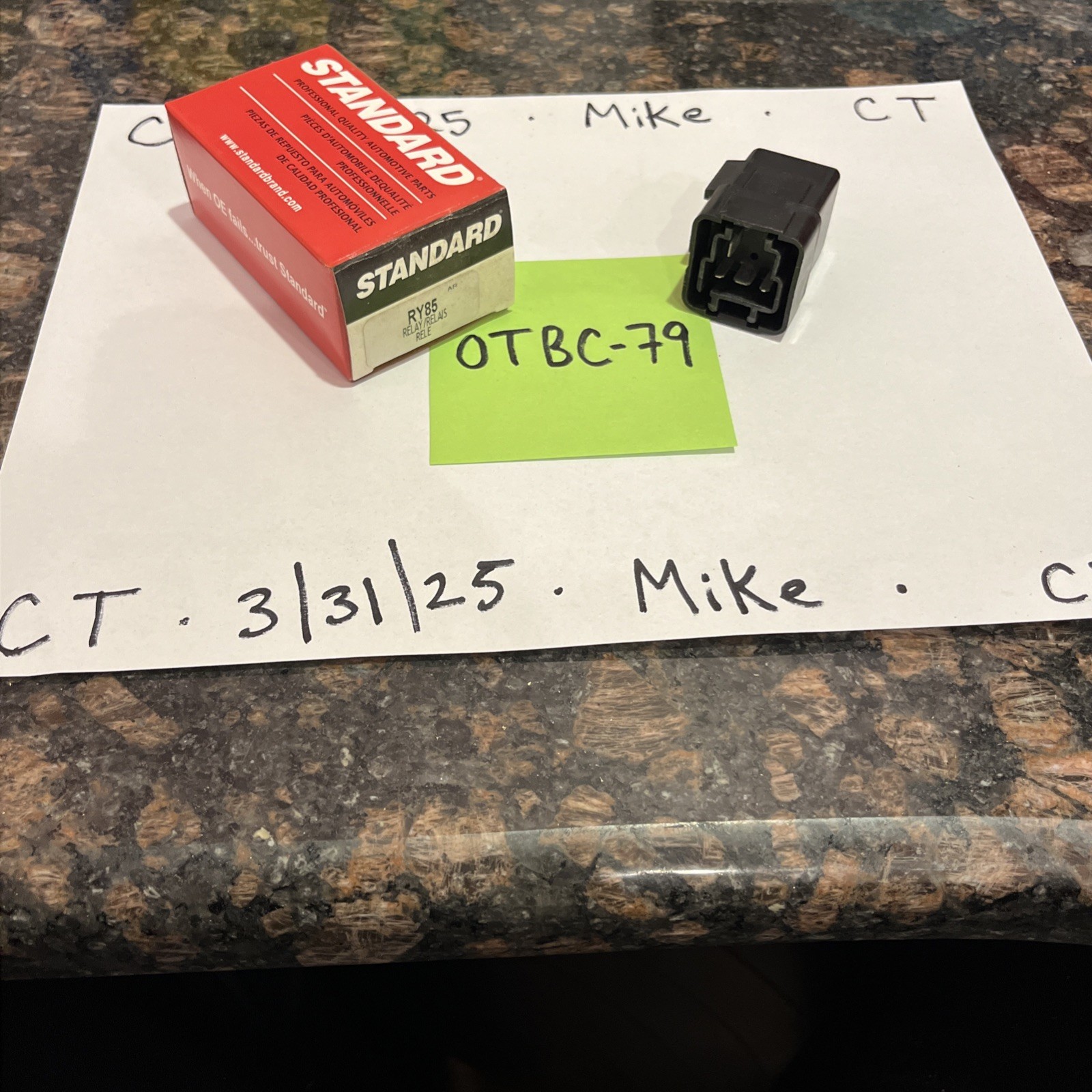 A/C Compressor Control Relay Standard RY-85 - Image 3