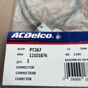 AC Delco PT267 / GM 12101876 Connector, W/Leads, 6-Way M. *Gray