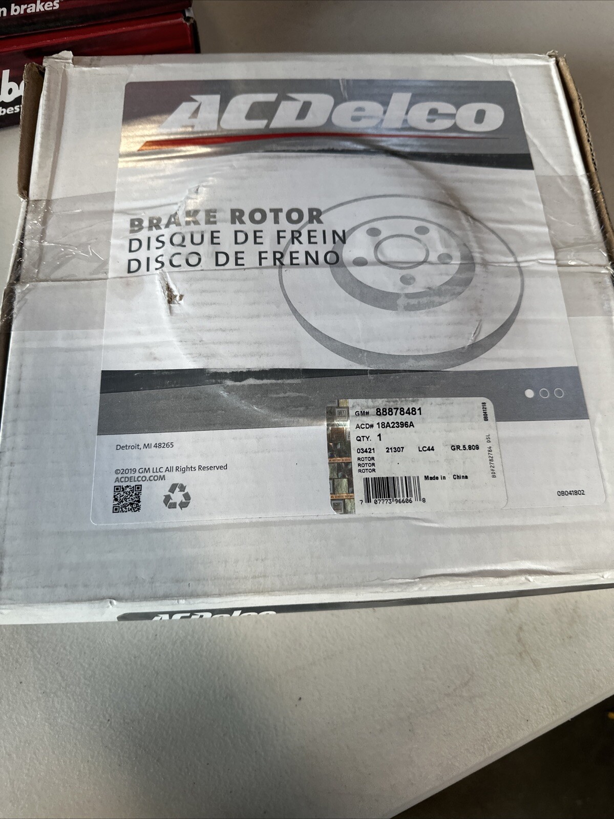 ACDelco Silver 18A2396A Front Disc Brake Rotor