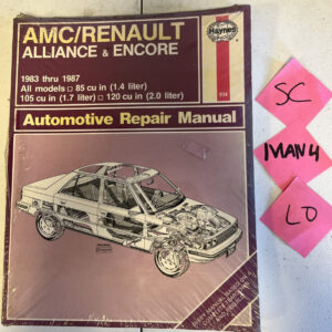 AMC/Renault Alliance Encore 1983 - 1987 Haynes Repair Service Manual