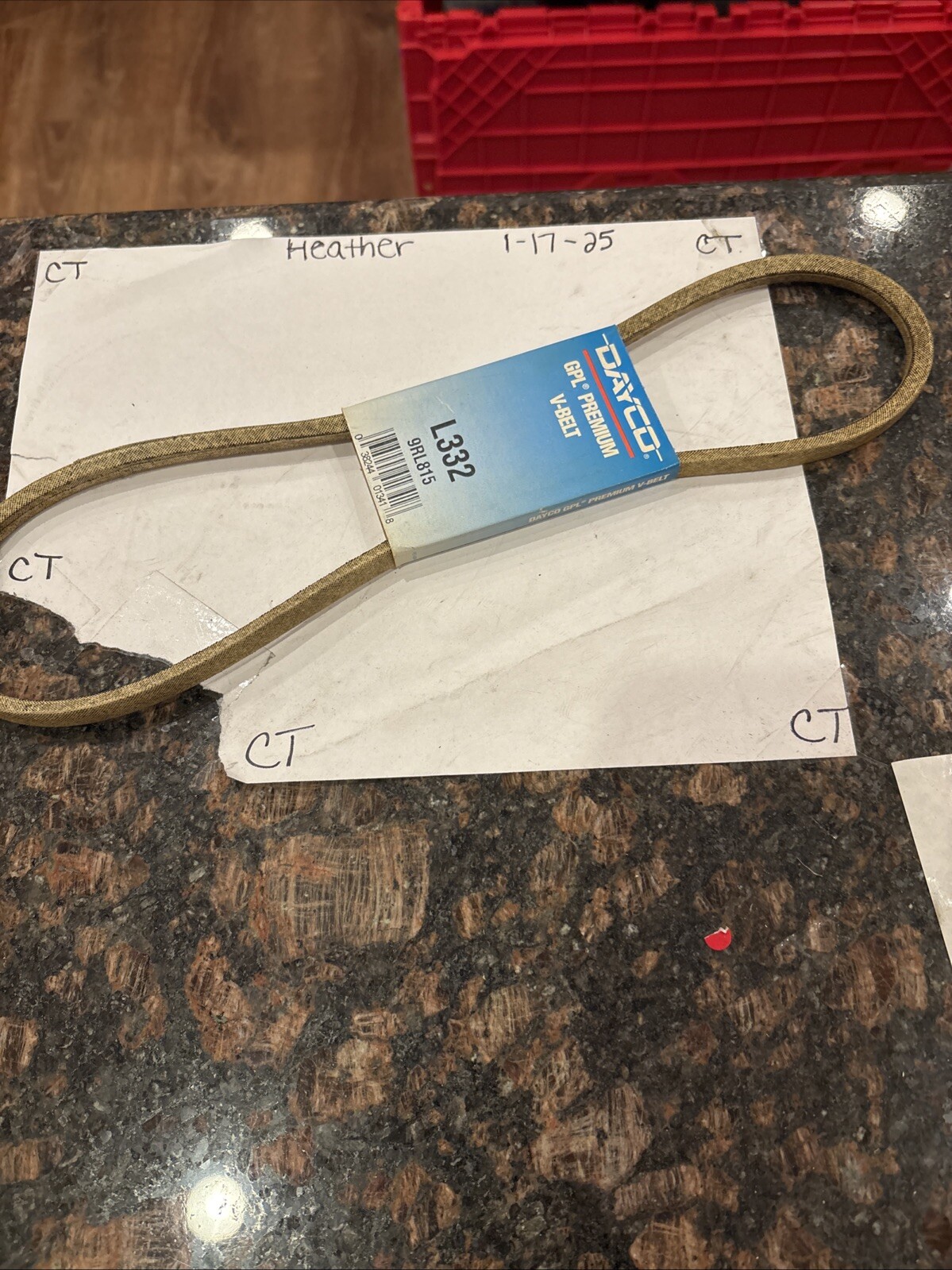 Accessory Drive Belt Dayco L332 9RL815