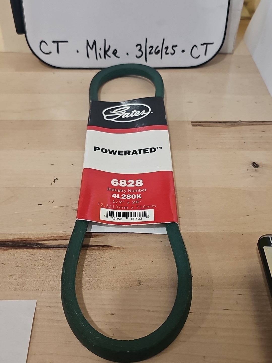 Accessory Drive Belt-FHP Medium Horse-Power V-Belt Gates 6828 1/2x28