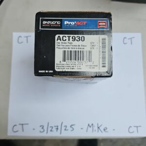 Akebono ACT930 Akebono ProACT Ultra Premium Ceramic Disc Brake Pad Kit