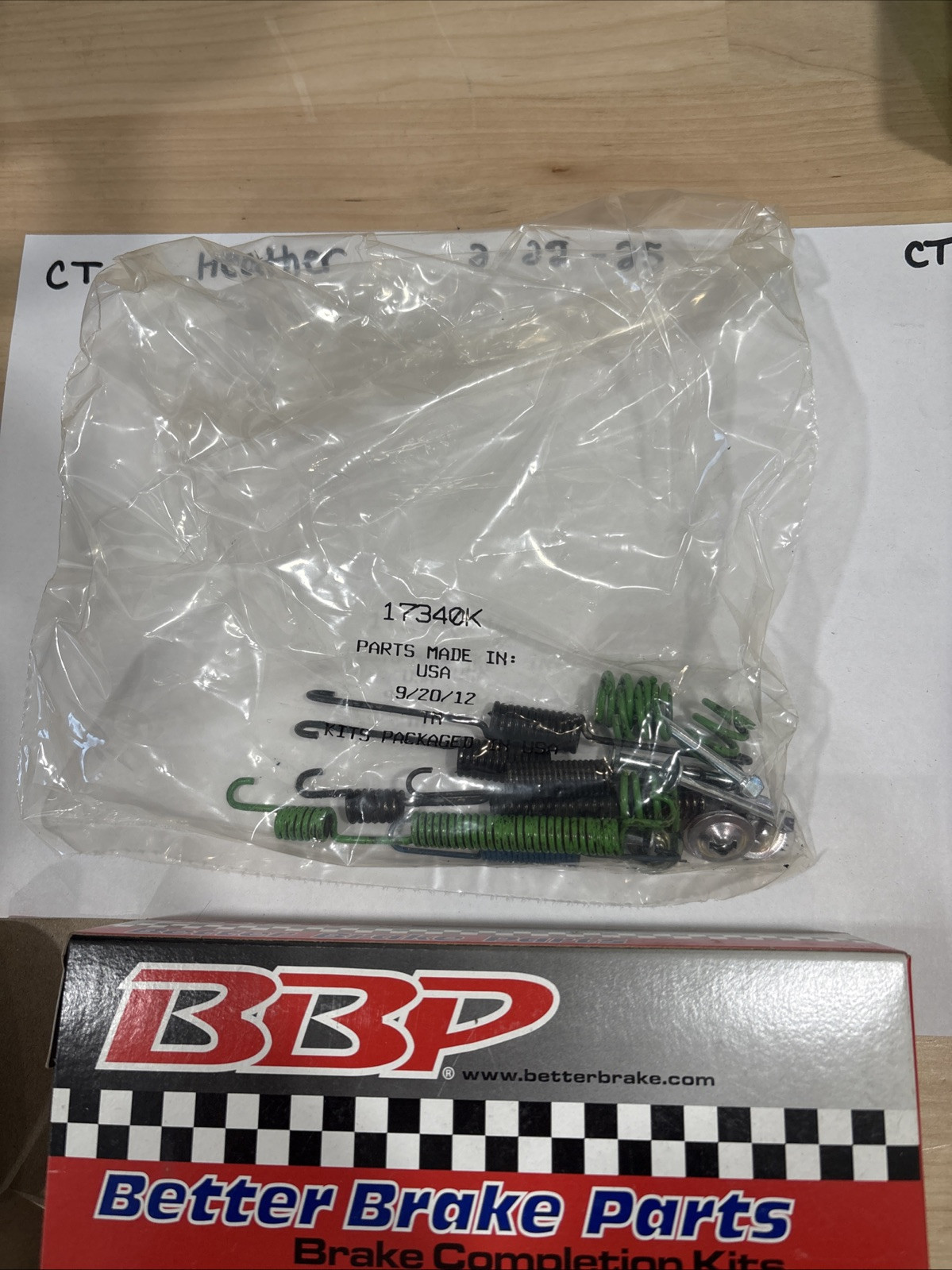 Better Brake Parts 17340 Brake Completion Kits