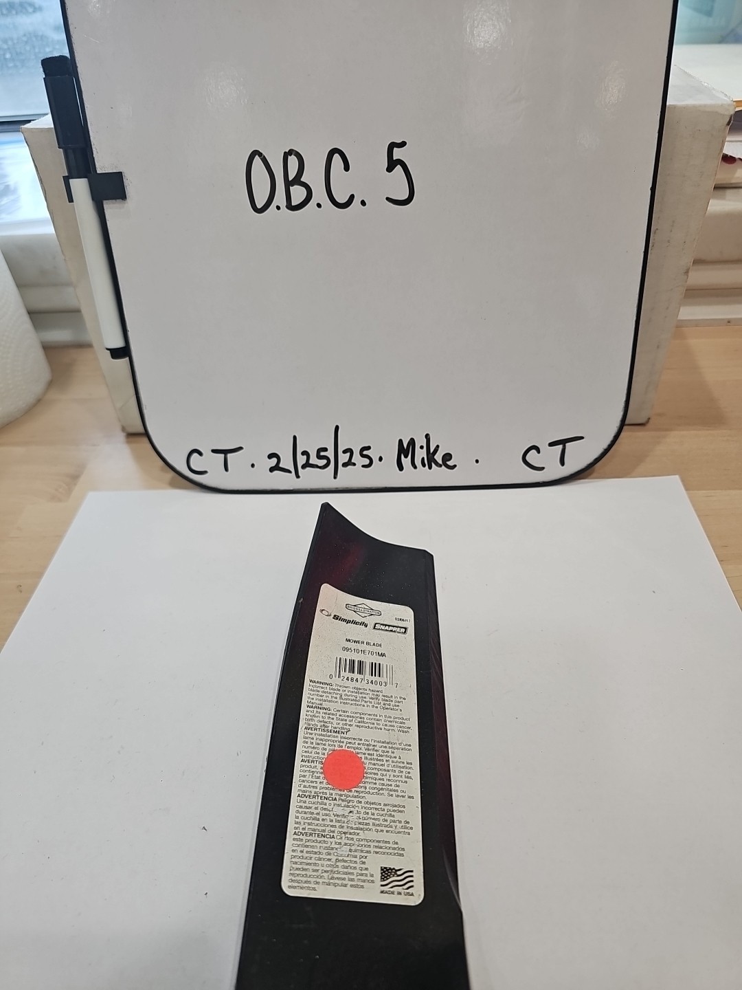 Briggs & Stratton - 95101E701MA - Single Blade - Image 5