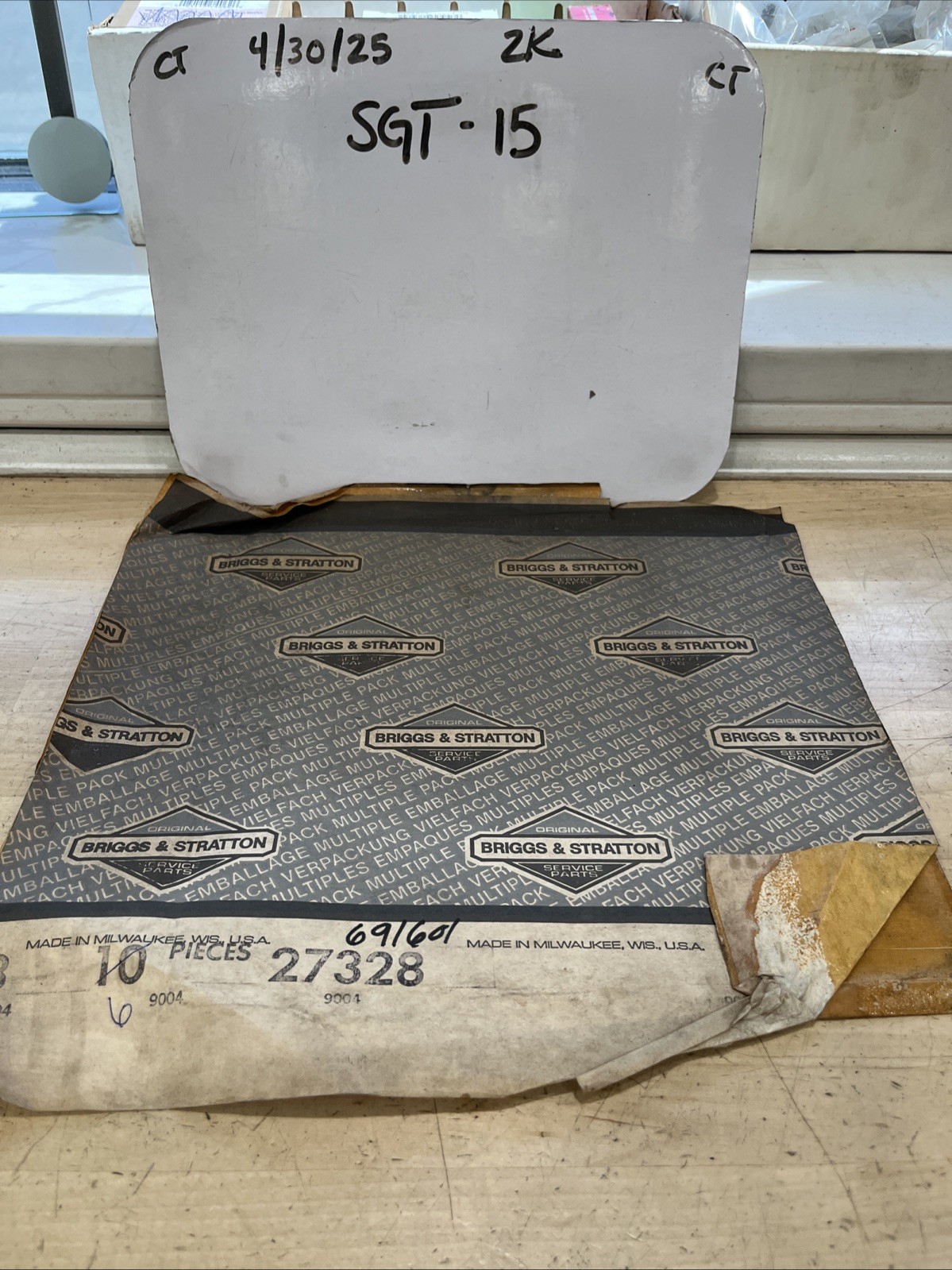 Briggs & Stratton “NOS” GASKET-GEAR COVER/HOUSING OEM: 27328 (7 Pk)