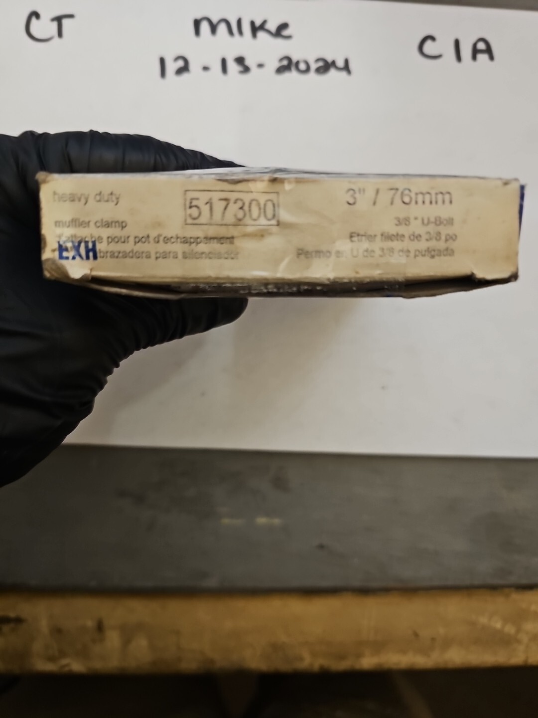 Car QUEST 3" 76mm Muffler Clamp #CQ475 3/8 U-Bolt EXHAUST CLAMP NEW OLD STOCK - Image 3