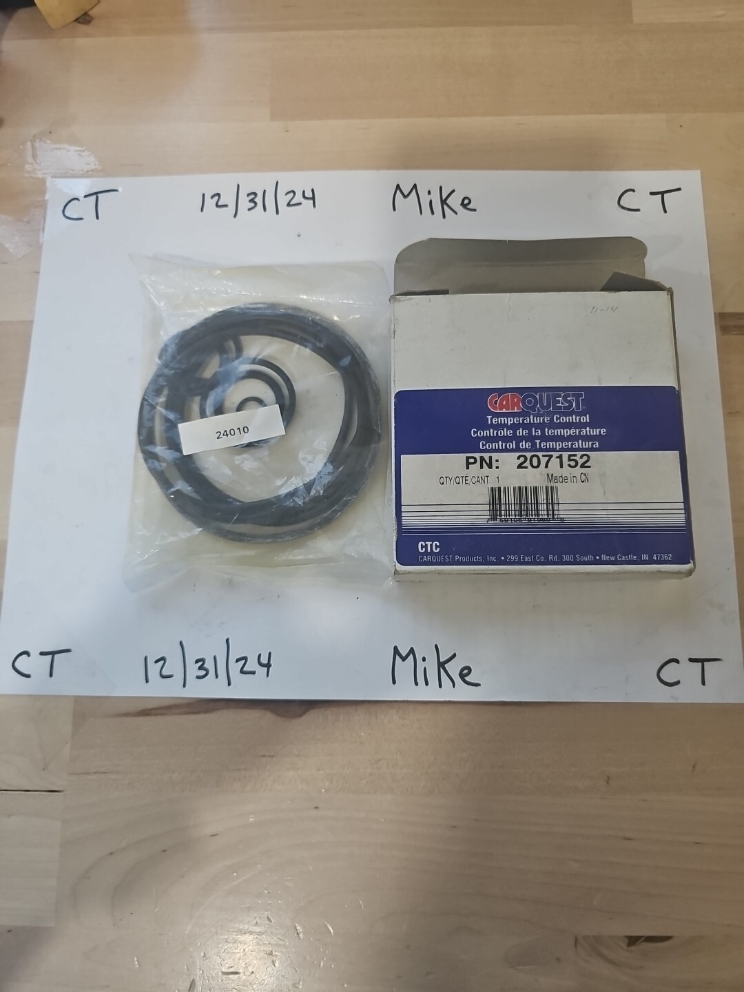 Carquest PN: 207152 O Ring Kit 24010