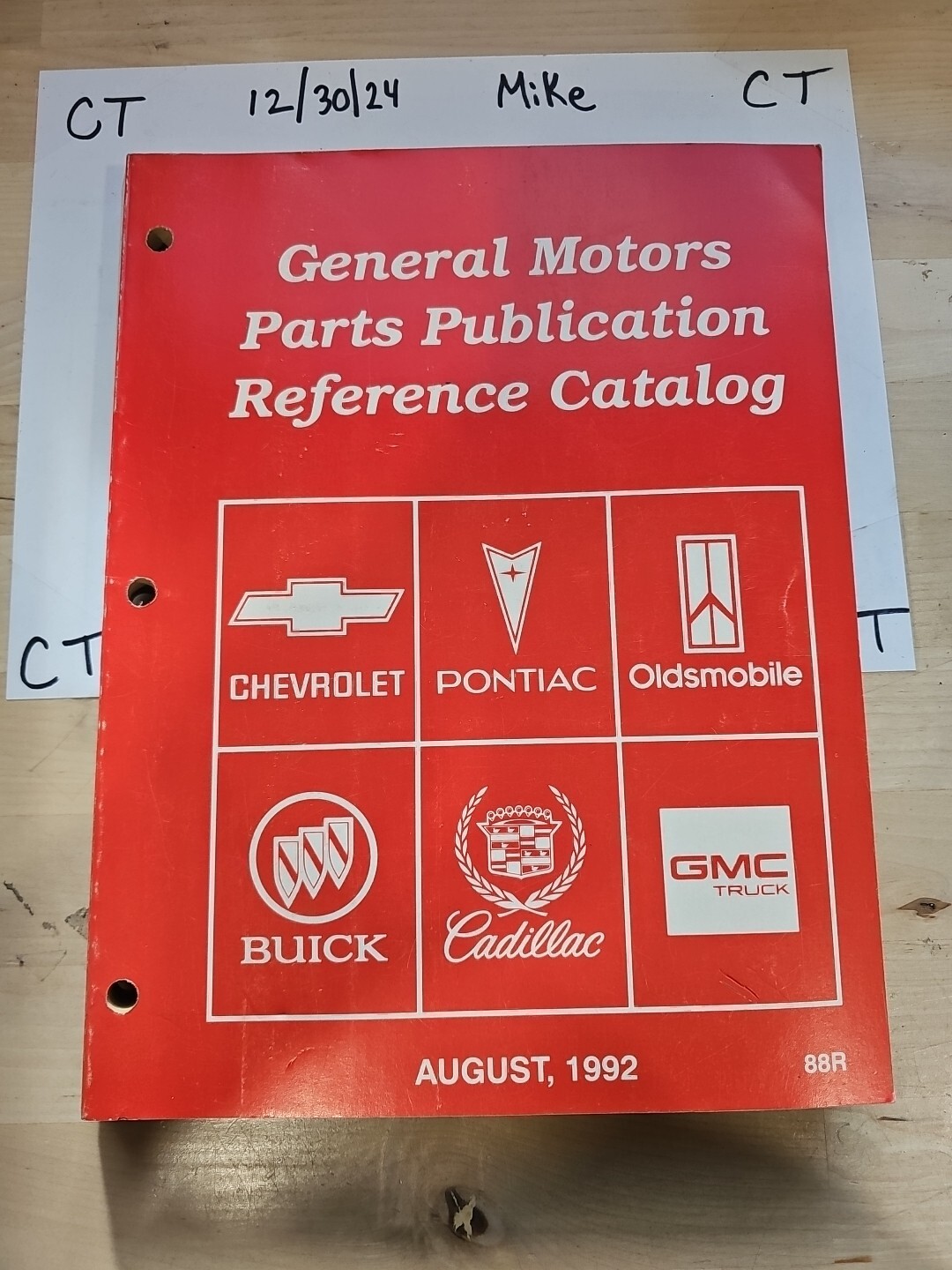 Chevy Pontiac Oldsmobile Buick Cadillac GMC Parts Publication Reference Aug 1992