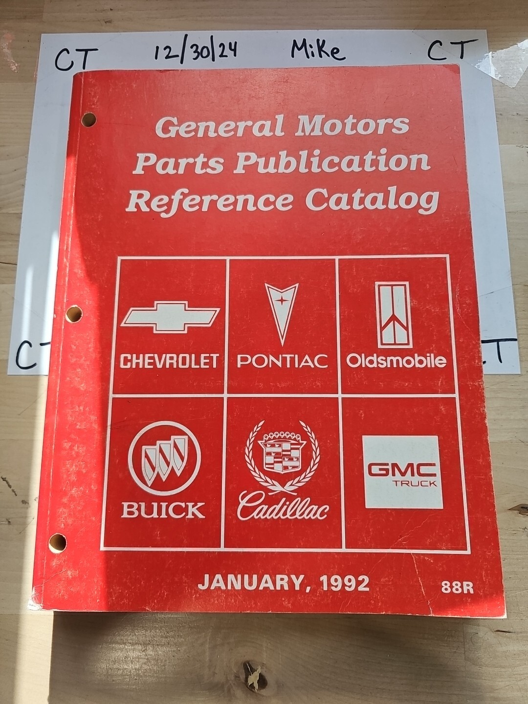 Chevy Pontiac Oldsmobile Buick Cadillac GMC Parts Publication Reference Jan 1992
