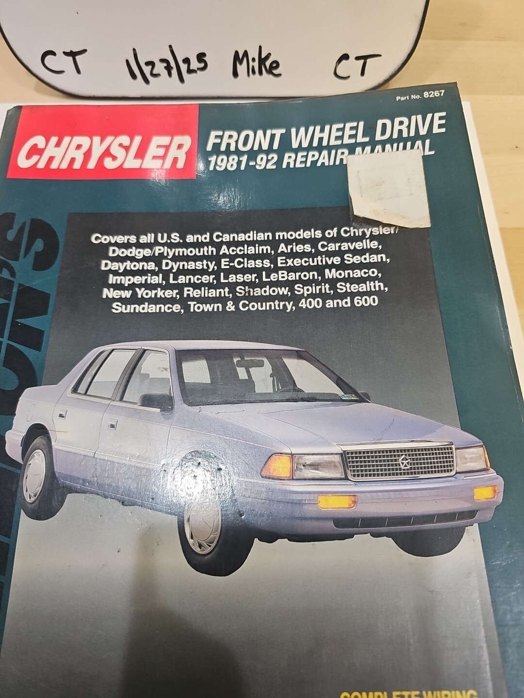 Chilton 8267 Chrysler Front Wheel Drive 1981-1992 Repair Manual Dodge Plymouth - Image 3