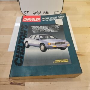 Chilton 8267 Chrysler Front Wheel Drive 1981-1992 Repair Manual Dodge Plymouth