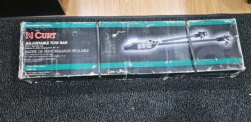 Curt 19745 Adjustable Tow Bar w/ Heavy Duty Coupler 5000lb Capacity W/ 2in Ball - Image 3