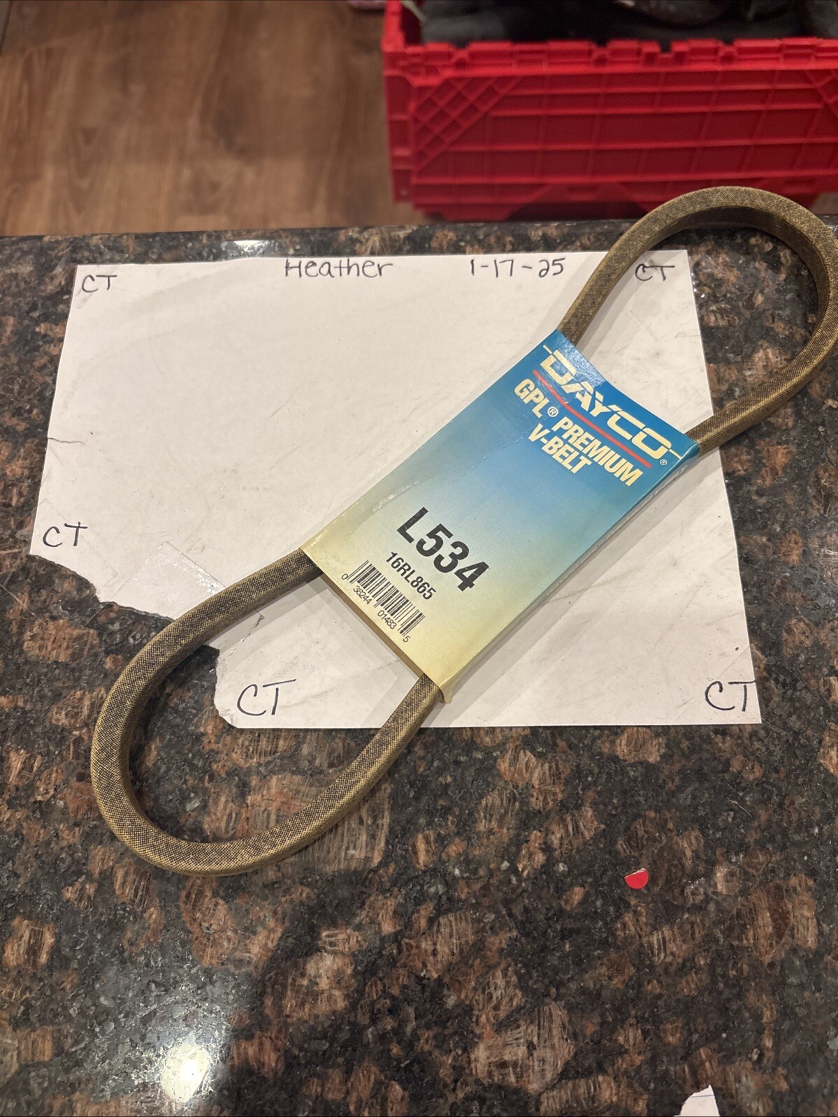 Dayco GPL Premium V-belt L534 or 16RL865