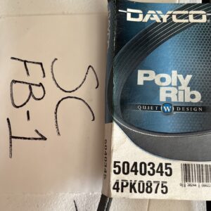 Dayco Poly-Rib Quiet Design Serpentine Belt, 5040345 (4PK0875)