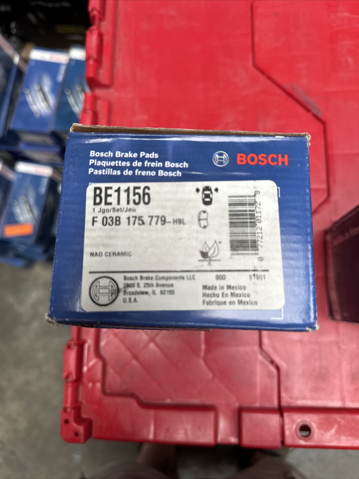 Disc Brake Pad Set-Blue Ceramic Brake Pads with Hardware Bosch BE1156H