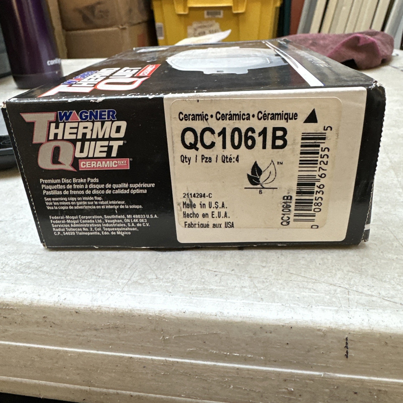 Disc Brake Pad Set-ThermoQuiet Disc Brake Pad Wagner QC1061B - Image 3