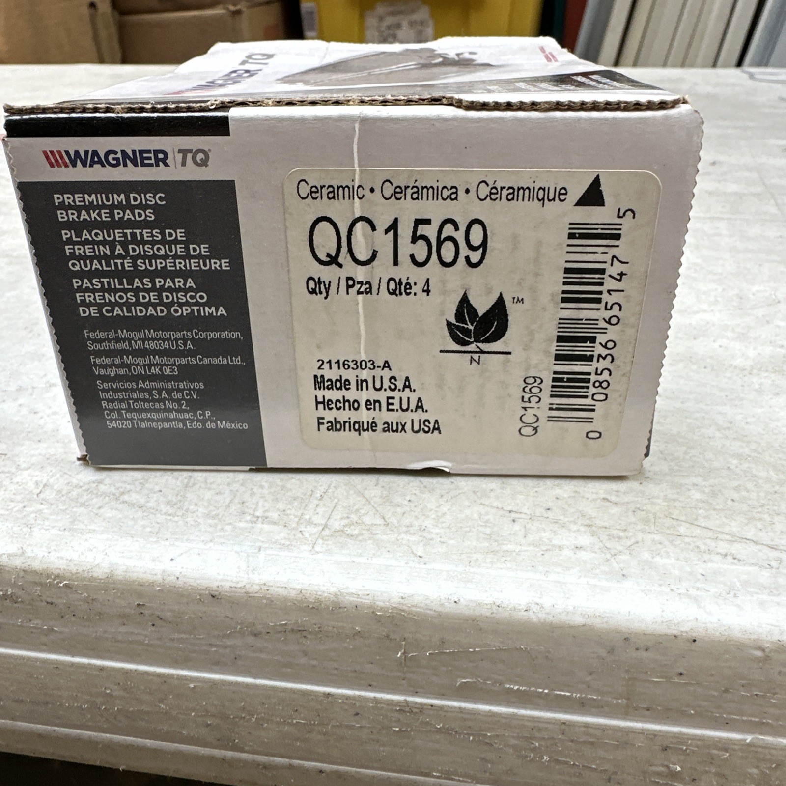 Disc Brake Pad Set-ThermoQuiet Disc Brake Pad Wagner QC1569 fits 12-19 Fiat 500 - Image 3