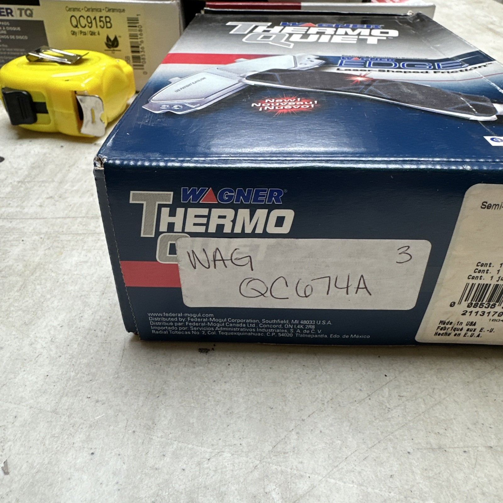 Disc Brake Pad Set-ThermoQuiet Disc Brake Pad Wagner QC674A - Image 3