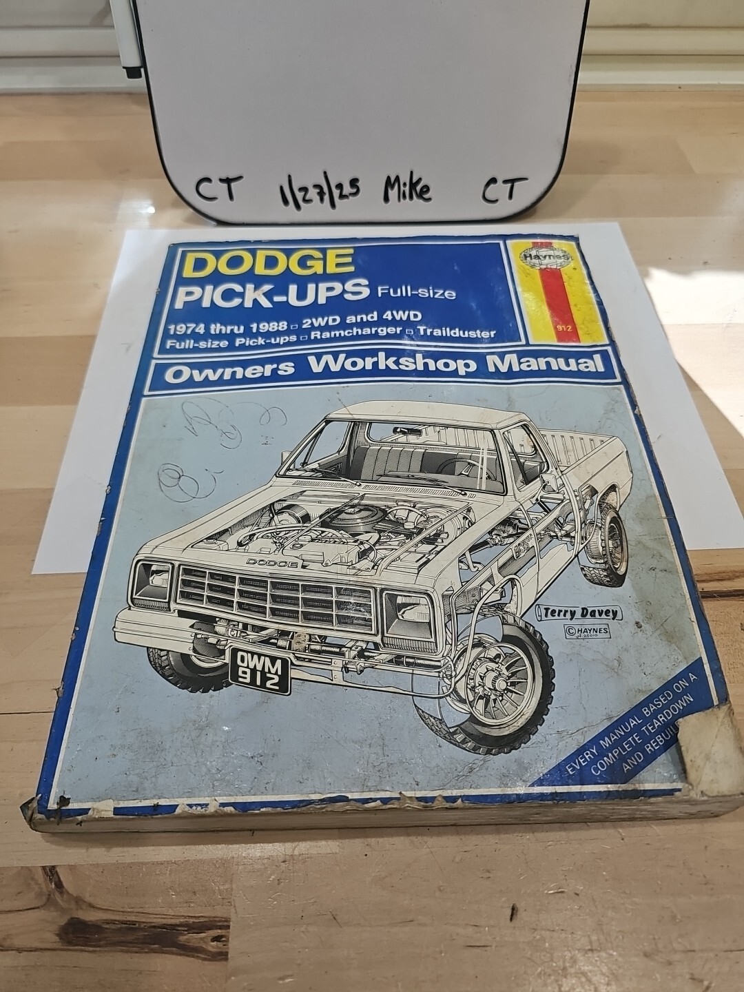 Dodge Pick-Ups 1974 - 1988 2WD 4WD Haynes Automotive Service Repair Manual 912