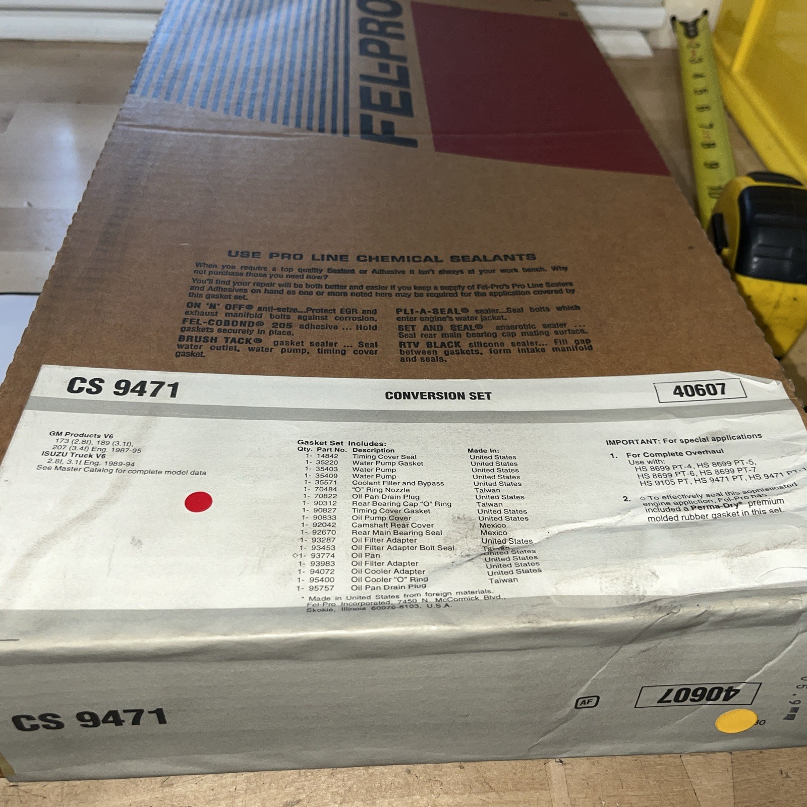 Engine Conversion Gasket Set Fel-Pro CS 9471 - Image 4